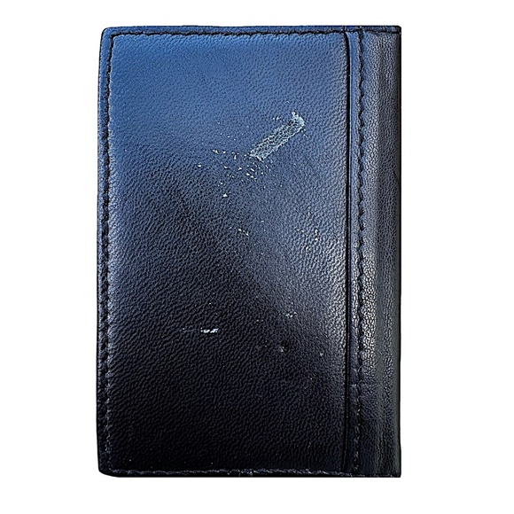 ETIENNE AIGNER Black Lambskin Mini Pocket Phone Book 2 1/2”x 3 3/4” - Picture 2 of 5